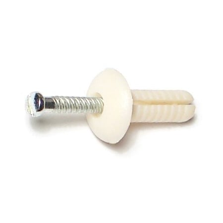 Midwest Fastener Screw Anchor, 1/4" Dia., Nylon, 100 PK 04076